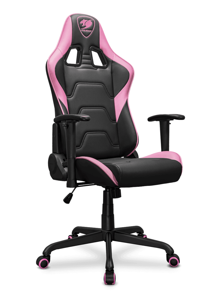Cougar COUGAR Armor Elite Gaming Chair, Premium PVC Leather, 2D Armrest, Piston Height Adjustment, Class 4 Gas Lift, 160 Degree Recline, Max Loading 120kg, Royal, Black & Pink | 3MELIPNB.0001 - product view 2 of 5