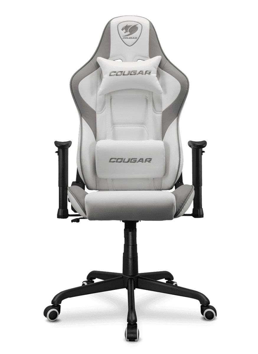 Cougar Cougar ARMOR Elite White Gaming Chair, Premium PVC Leather, 2D Armrest, Piston Height Adjustment, Class 4 Gas Lift, 160 Degree Recline, Max Loading 120kg, Royal, White | 3MELIWHB.0001 - product view 1 of 4