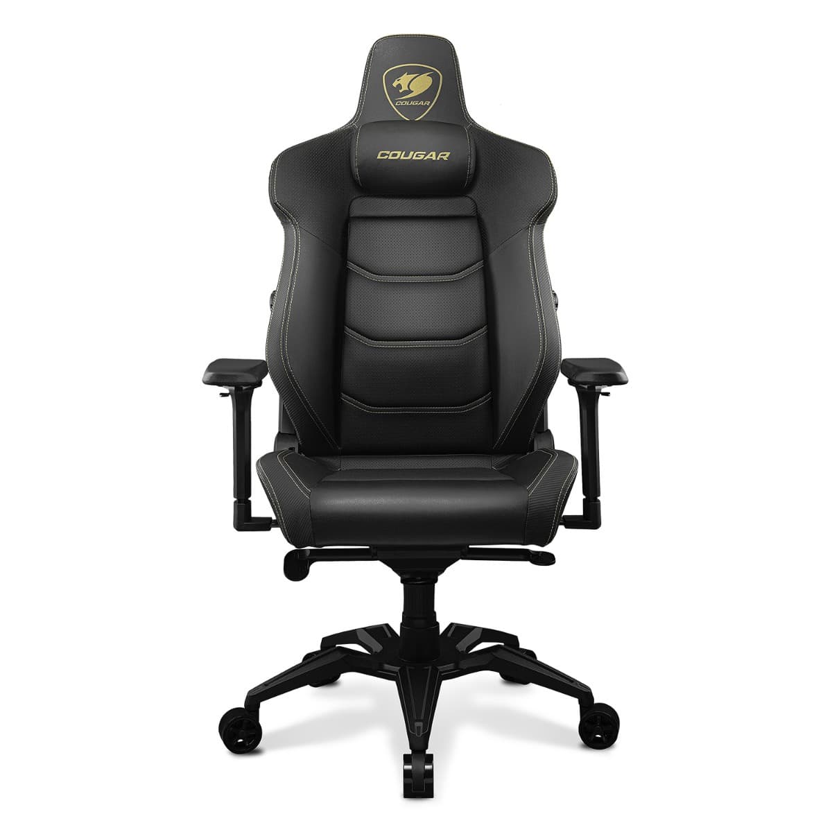 Cougar COUGAR ARMOR EVO Royal Gaming Chair, Magnetic neck pillow memory foam, Breathable PVC leather, Full steel frame for sturdy support, 4D adjustable armrest, 5-star base and extra-size wheels, Support up to 160kg, Black | 3MEVOGLB.0001 - product view 2 of 6
