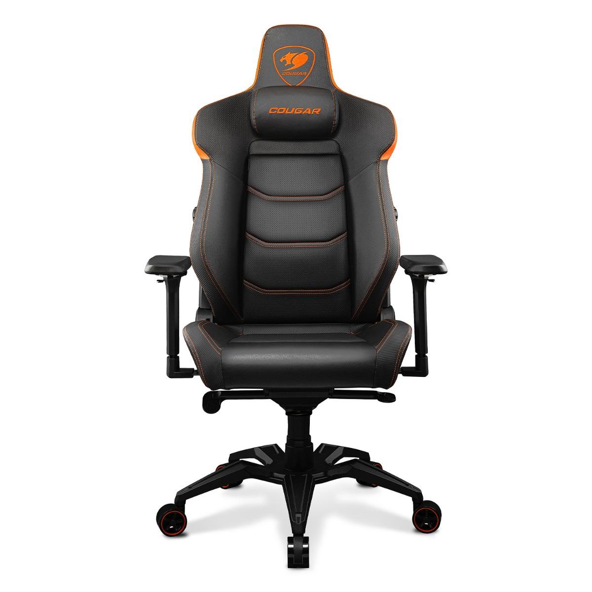 Cougar COUGAR ARMOR EVO Gaming Chair, Magnetic neck pillow memory foam, Breathable PVC leather, Full steel frame for sturdy support, 4D adjustable armrest, 5-star base and extra-size wheels, Support up to 160kg, Black | 3MEVOORB.0001 - product view 1 of 6