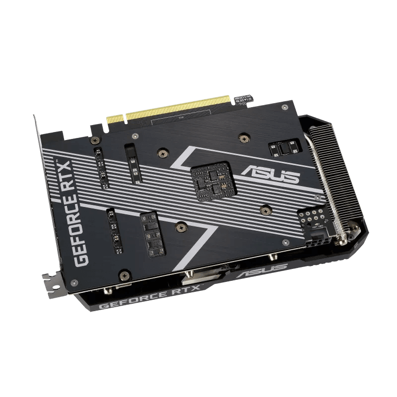 Asus Dual GeForce RTX 3050 OC Edition Graphics Card, 8GB GDDR6 128 Bit Memory, PCI Express 4.0 Bus, 2560 Cuda Cores, 14 Gbps, 2 Slot, 1852 MHz Engine Clock, OpenGL 4.6 | 90YV0HH0-M0NA00 - product view 2 of 5