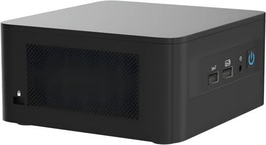 Asus ASUS NUC12WSHi7 NUC 12 Pro Barebone Kit, Intel Core i7-1260P, 2x Thunderbolt 4 (USB-C+DP), 4xUSB, M.2 22x80 NVMe, 22x42 SATA, 2.5'' SATA slot, 2,5Gbe LAN, 2xHDMI,  EU Cord | 90AB2WSH-MR8120 - product view 3 of 4