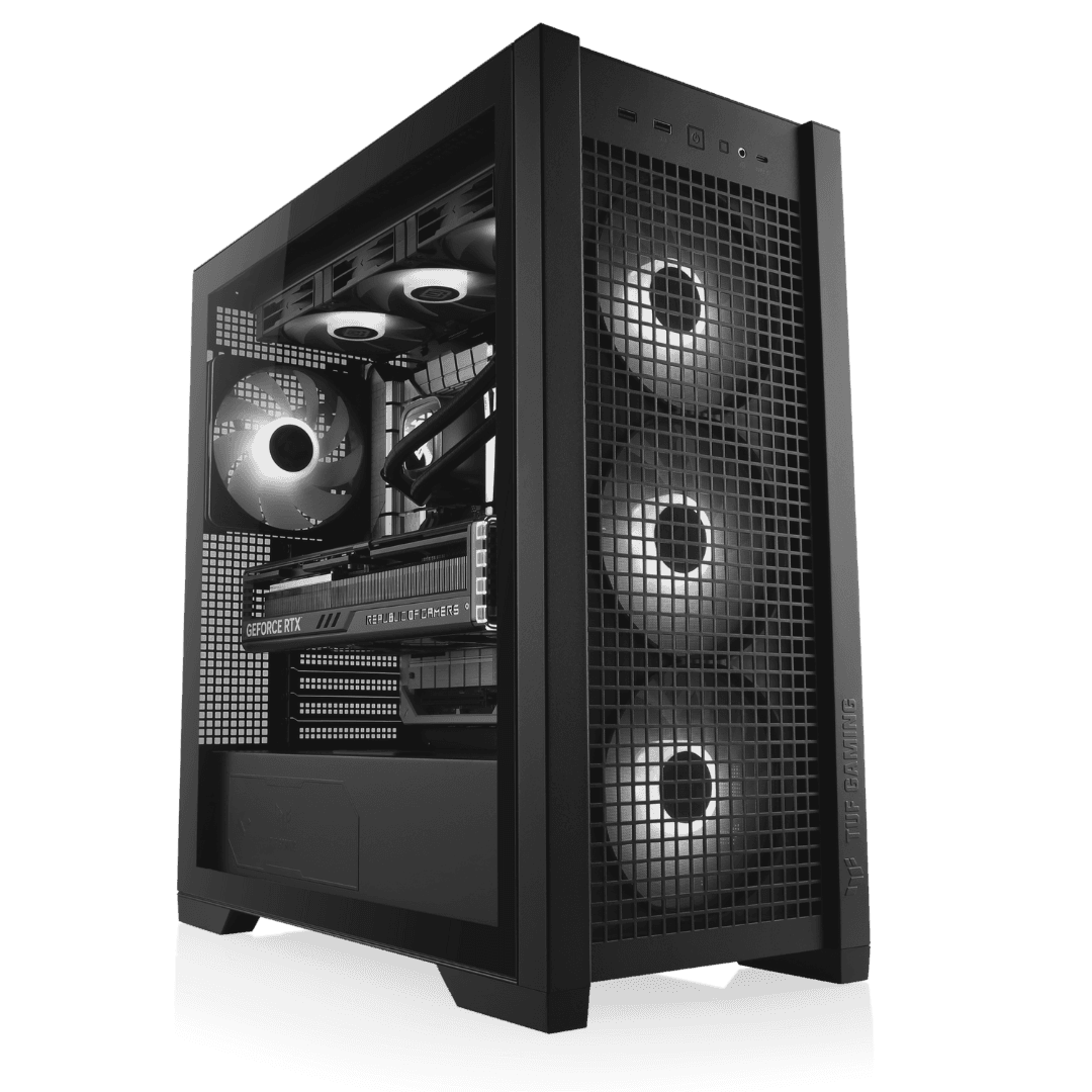 Asus ASUS Powered AMD Rendering Workstation - AMD Ryzen Threadripper 7970X, NVIDIA RTX 4090 24GB, 256GB DDR5 RAM 4800MHz, 2TB SSD Gen 4 990 PRO, 1600W, 360mm Liquid CPU Cooler??DESIGN??PC - product view 1 of 3