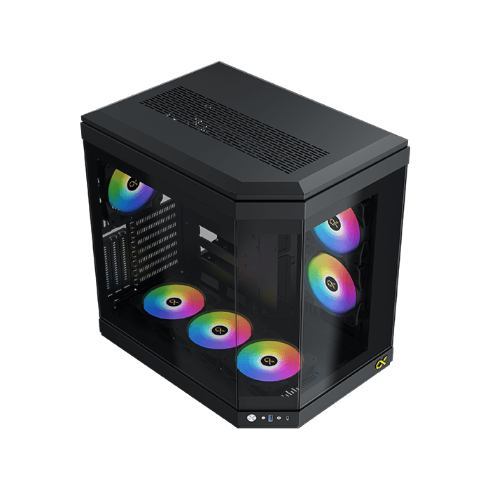 XIGMATEK Xigmatek CUBI ATX Mid Tower Case, Easily Mounted Panels, , 9x Fan Support, GPU Supports Upto 420MM, 6x Drive Bays, 10x Expansion Slots, Motherboard Supports Upto E-ATX, Black | EN41938 - product view 2 of 8
