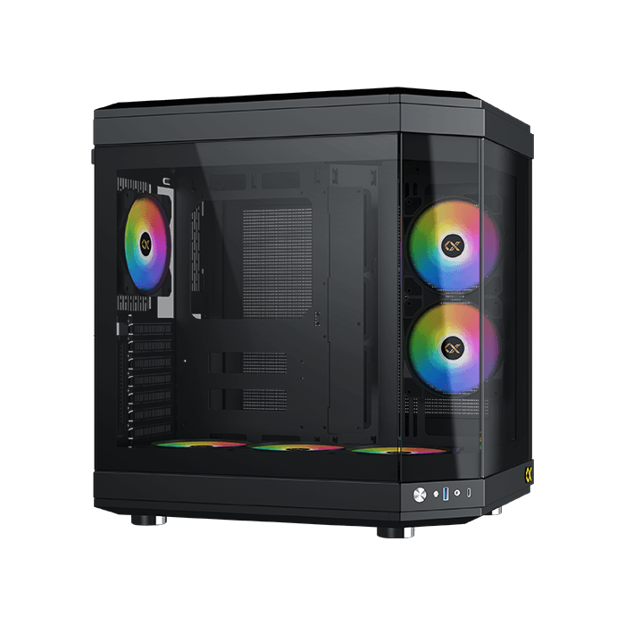 XIGMATEK Xigmatek CUBI ATX Mid Tower Case, Easily Mounted Panels, , 9x Fan Support, GPU Supports Upto 420MM, 6x Drive Bays, 10x Expansion Slots, Motherboard Supports Upto E-ATX, Black | EN41938 - product view 3 of 8