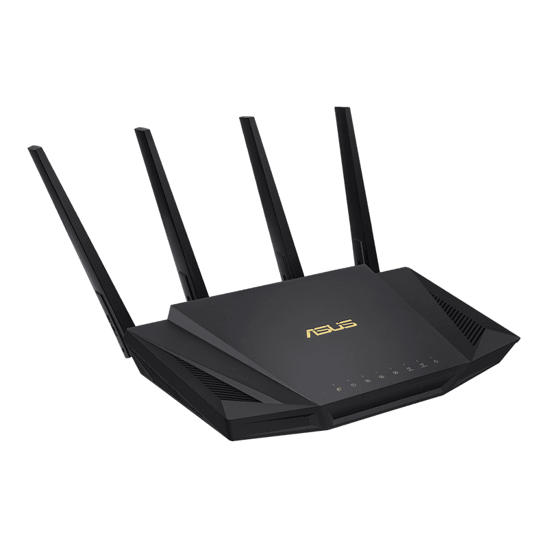 Asus ASUS RT-AX58U AX3000 Dual Band WiFi 6 (802.11ax) Router supporting MU-MIMO and OFDMA technology, with AiProtection Pro network security powered by Trend Micro???, compatible with ASUS AiMesh WiFi system - product view 2 of 7