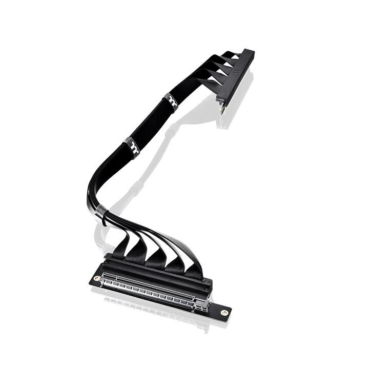 Thermaltake PCI-E 4.0 Dual 90 Degree Riser Cable 400mm: EMI Shielding Cover, PCI-E 4.0 X16 Speed, Supports PCI-E 3.0, 2.0 and 1.0 Applications, Special Dual-90 Degree Connecters - Black AC-077-CO1OTN-C1 – Buy Online