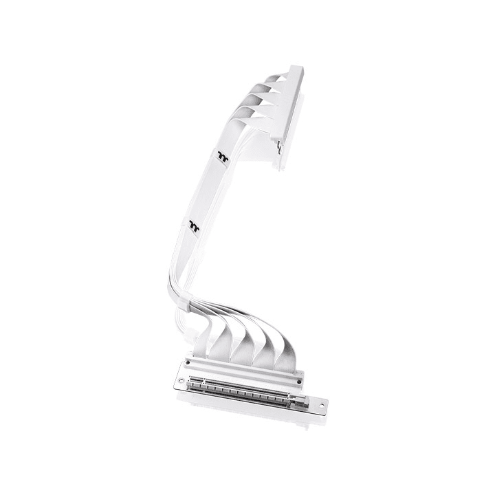 Thermaltake PCI-E 4.0 Dual 90 Degree Riser Cable, 400mm Snow White, X16 Speed, EMI Shielded | AC-077-CO6OTN-C1 – Buy Online