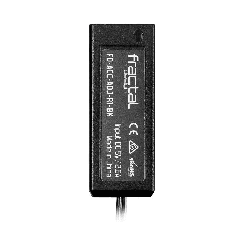 Fractal Design Fractal Adjust R1 RGB Controller, For full manual control over your Fractal Design Prisma AL Series fans | FD-ACC-ADJ-R1-BK - product view 3 of 3