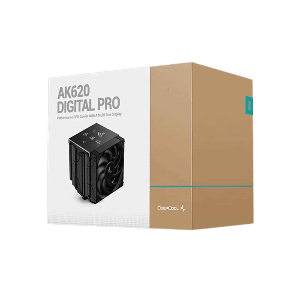 DEEPCOOL Deepcool AK620 DIGITAL PRO Air Cooler, Multi-data point screen, CTT 2.0 Heatpipe, 500~1750 RPM±10%, 60.89 CFM Fan Airflow, 2.91 mmAq  Fan Air Pressure, Fluid Dynamic Bearing, Black | R-AK620-BKAPMN-G - product view 3 of 5