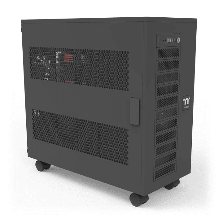 Thermaltake AX700 Super Tower Workstation Case, XL-ATX Support, 18 Drive Bays, 560mm Radiator Ready, Dual-Chamber AI Computing Chassis | CA-11B-00F1NN-00 – Buy Online