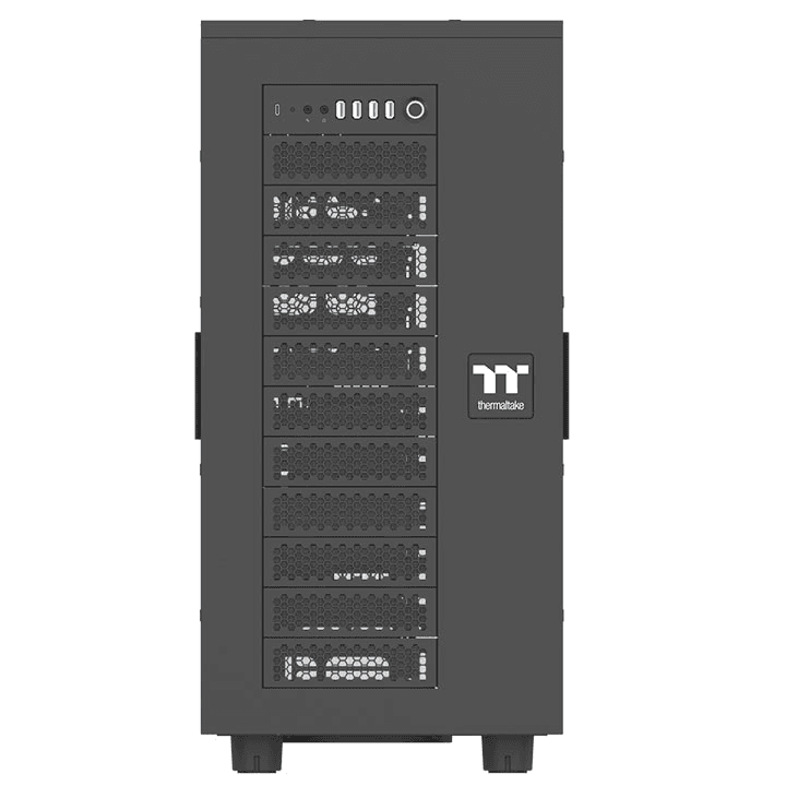 Thermaltake Thermaltake AX700 Super Tower Workstation Case, XL-ATX Support, 18 Drive Bays, 560mm Radiator Ready, Dual-Chamber AI Computing Chassis | CA-11B-00F1NN-00 - product view 2 of 6