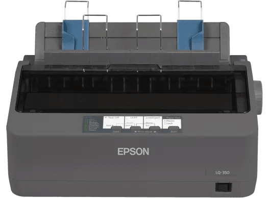 EPSON Epson LQ-350 Impact Dot Matric Printer, HighSpeed-Draft: 10 cpi: 347 chars/s, LQ: 10 cpi: 86 chars/s, Draft: 10 cpi: 260 chars/s, Carbon Copies 3 plus one original, MTBF of 10,000 operating hours, Resolution 360 x 180 DPI,  USB 2.0, RS-232 | C11CC25002 - product view 1 of 1