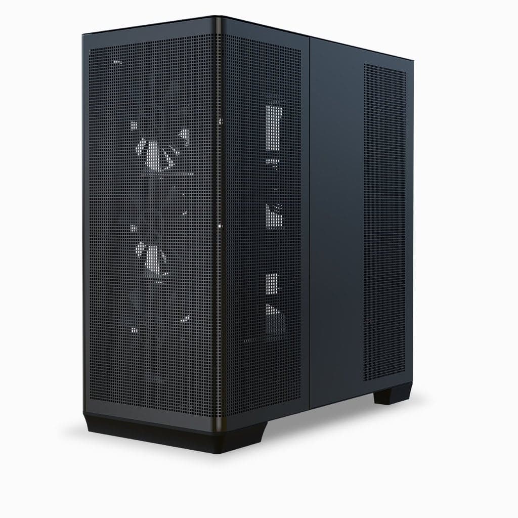 APNX APNX C1-R C1-R-BK-v3 ATX Mid Tower Computer Case, 4x Pre-Installed 120mm PWM Fans, Up To 360mm Radiators, 0.8mm Steel Thickness, Vertical GPU Holder Kit, Black | APCM-CR01343.11 - product view 2 of 2