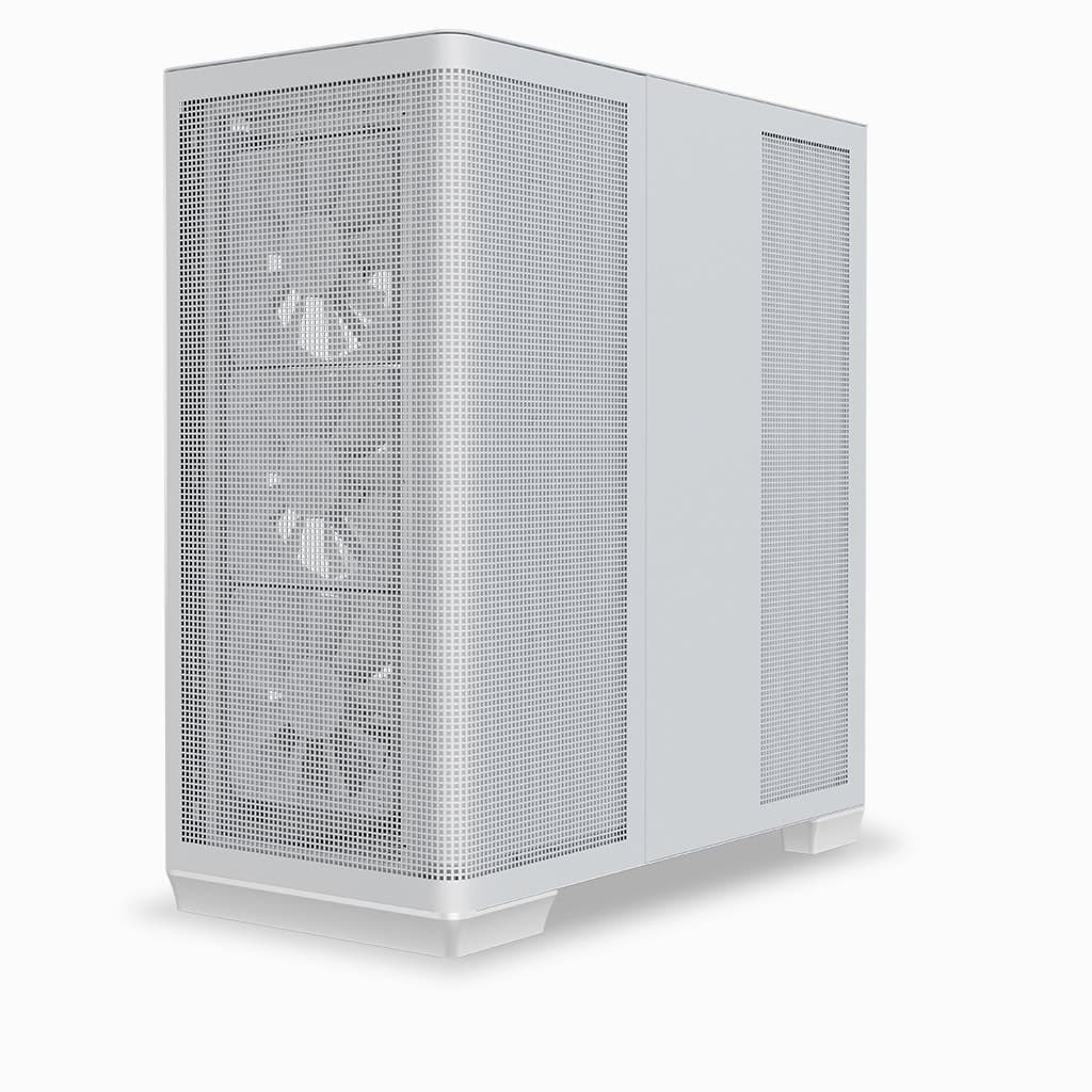 APNX APNX C1-R C1-R-BK-v3 ATX Mid Tower Computer Case, 4x Pre-Installed 120mm PWM Fans, Up To 360mm Radiators, 0.8mm Steel Thickness, Vertical GPU Holder Kit, White | APCM-CR01343.21 - product view 2 of 2