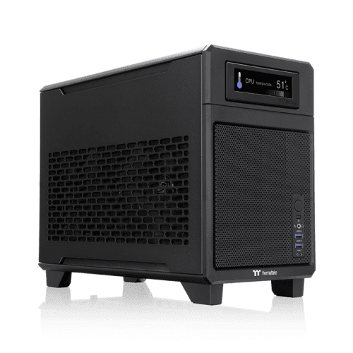 Thermaltake Mini Tower 5080 Gaming PC, AMD RYZEN 7 9800X3D, TUF GAMING RTX 5080 16GB OC, 32GB (2x16GB) 7200MT,  2TB BLACK SN850X GEN4 7300MBs, 850W, AIO Cooler - product view 2 of 2