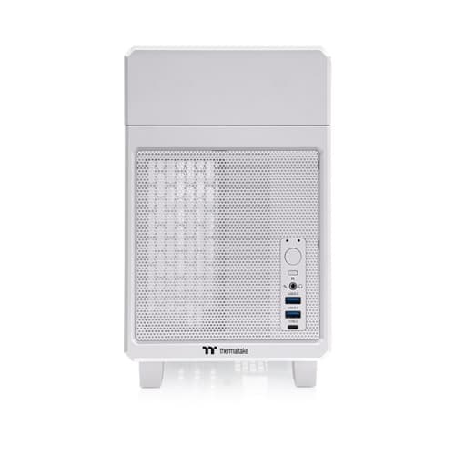 Thermaltake Thermaltake TR100 Mini Tower Chassis (Mini ITX Case), Supports Mini ITX Motherboard, 280mm AIO Cooler, SFX PSU, USB 3.2 (Gen 2) Type-C, HD Audio,  Snow | CA-11A-00S6NN-00 - product view 2 of 5