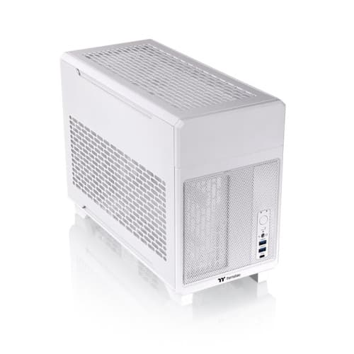 Thermaltake Thermaltake TR100 Mini Tower Chassis (Mini ITX Case), Supports Mini ITX Motherboard, 280mm AIO Cooler, SFX PSU, USB 3.2 (Gen 2) Type-C, HD Audio,  Snow | CA-11A-00S6NN-00 - product view 3 of 5