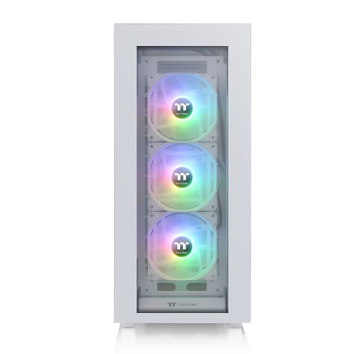 Thermaltake Thermaltake Divider 500 TG Snow ARGB Mid Tower Chassis, Front 3x 120 x 120 x 25 mm ARGB fan, Rear 1x 120 x 120 x 25 mm fan, 3mm Tempered Glass x 4, 7 x Drive Bays, | CA-1T4-00M6WN-01 - product view 3 of 4
