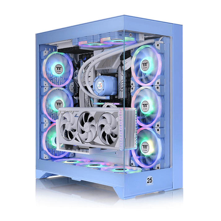 MSI MPG White & Blue Gaming PC, Core i7-14700F 14th Gen, 5070 Gaming Trio White OC 12GB GDDR7, 32GB (2x16GB), 1TB NVMe SSD, 850W, LCD AIO Liquid Cooler, Powered By MSI