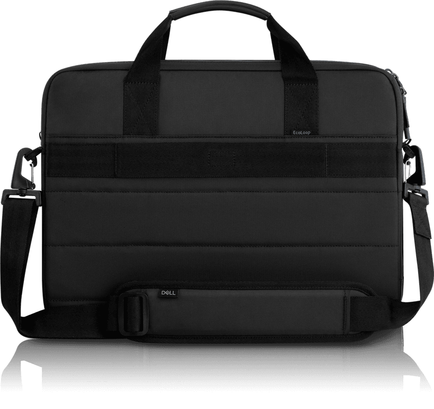 Dell Dell EcoLoop Pro Briefcase 15, 840D fabric, 4.3 in x 11.4 in, Fits most Dell screen sizes up to 15.6",  100% recycled ocean-bound plastic, Weather-resistant, adjustable shoulder strap, luggage pass through, reflective accent - product view 3 of 8