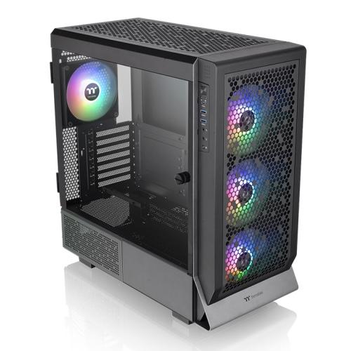 Thermaltake Ceres 500 TG ARGB Mid Tower ATX Case, 4x Pre-installed CT140 ARGB Fans, up to a 420mm Radiator, Mobo Upto (E-ATX), Black | CA-1X5-00M1WN-00 – Buy Online