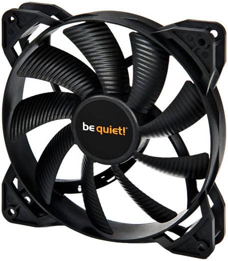 Be Quiet! Pure Wings 2 140mm PWM Case Fans, 9x Airflow-Optimized Fan Blades, 1000 RPM Fan Speed, Up to 104 CFM Airflow, Rifle Bearing Technology, Black | BL040 - product view 1 of 5