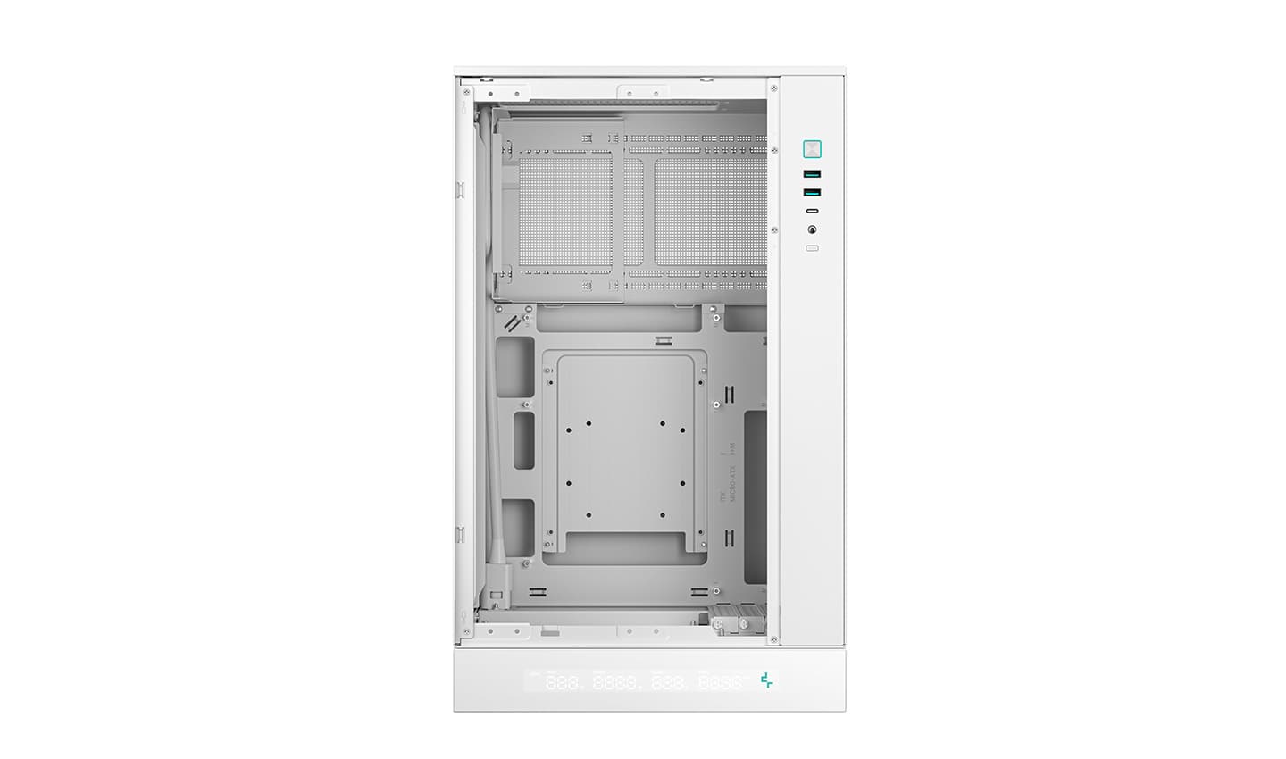 Deepcool CH270 DIGITAL Mini-tower Case, Tempered Glass, Motherboard Support Upto Micro-ATX (Rear Connector), 360mm Radiator Supports, Full Mesh Panel, ATX PS2 Support, White | R-CH270-WHNDM0-G-1 thumbnail 10