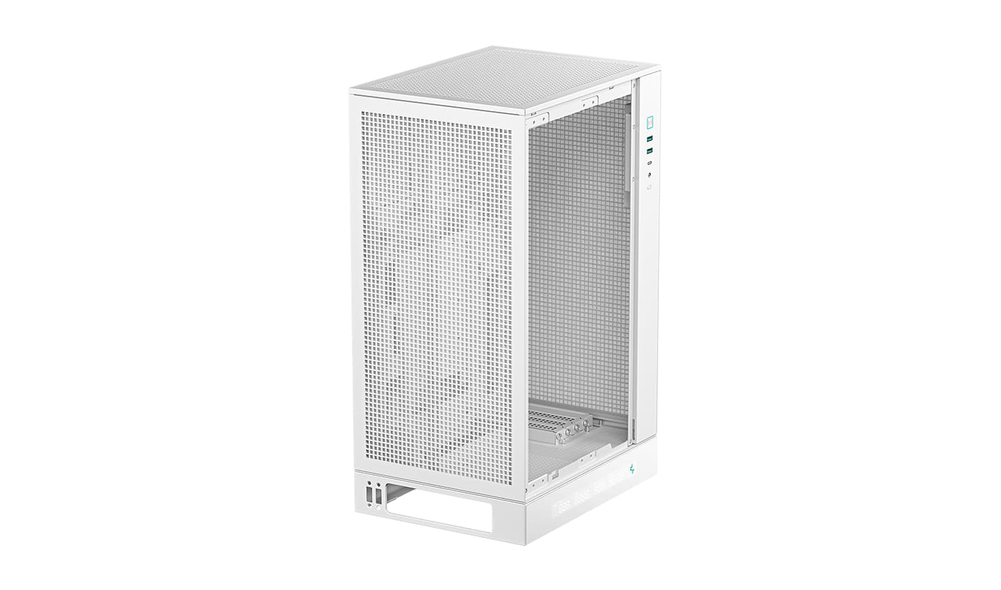 Deepcool CH270 DIGITAL Mini-tower Case, Tempered Glass, Motherboard Support Upto Micro-ATX (Rear Connector), 360mm Radiator Supports, Full Mesh Panel, ATX PS2 Support, White | R-CH270-WHNDM0-G-1 thumbnail 4