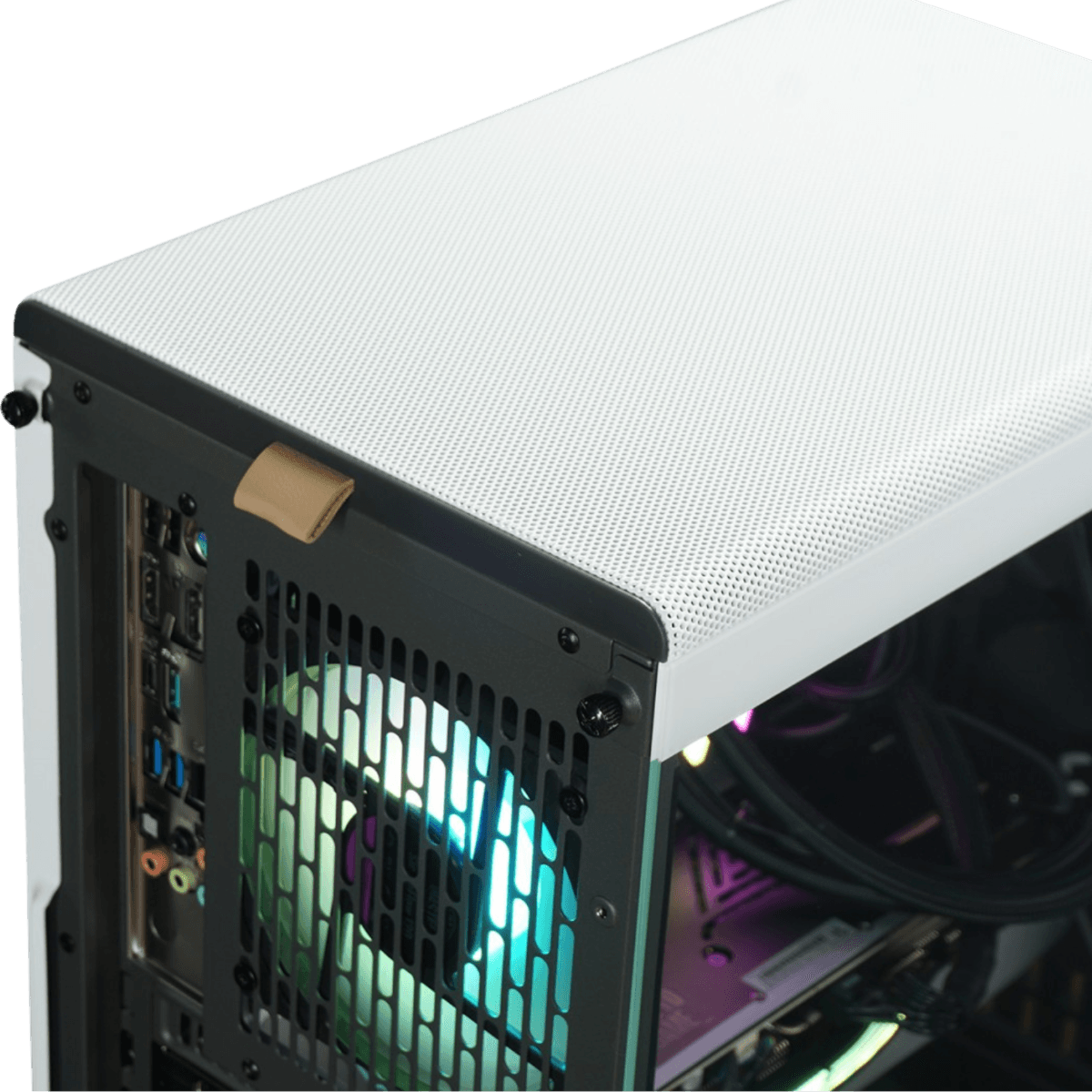 Nanotech White Wood PC Extreme Gaming PC - AMD Ryzen 9 7950X3D 16 Cores 32 Threads, NVIDIA RTX 4080 16GB, 64GB DDR5 RAM 6000MHz, 2TB SSD Gen 4, 1000W 80 Plus Gold PSU, 360mm Liquid Cooler, Wi-Fi + BT - product view 2 of 4