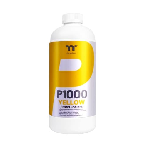 Thermaltake Thermaltake P1000 Pastel Coolant, 1000ml yellow pastel based non-transparent and high performance coolant for PC water-cooling, offering superb protection for copper, nickel, brass, and aluminum | CL-W245-OS00YE-A - product view 1 of 4