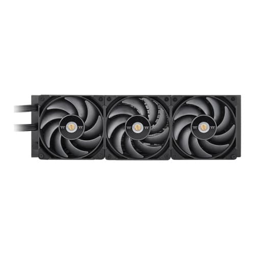 Thermaltake Thermaltake AW420 Workstation AIO Liquid Cooler, Nickel-Plated Copper Water Block, Air Flow 119.6CFM (one fan), Air Pressure 3.57 mm-H2O (one fan), PWM 500~2000 R.P.M,  Supports Intel LGA4677 & AMD sTR5 / SP6 Sockets, Black | CL-W445-PL14BL-A - product view 2 of 7