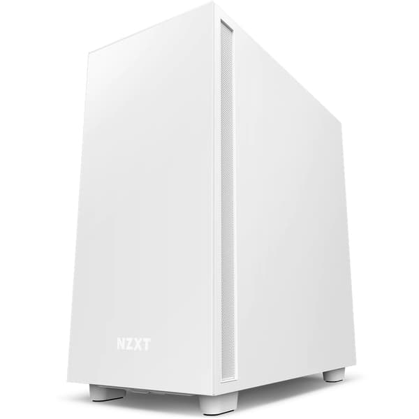 NZXT NZXT H7 Base Edition ATX Mid Tower Case, 3 x 120mm Top Fan Support, Up To 360mm Radiator Support, 7 PCI Expansion Slots, 2.5'' / 3.5'' Drive Bays, Tempered Glass Material, White | CM-H71BW-01 - product view 2 of 6