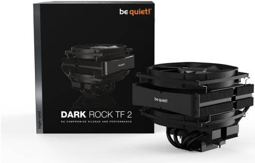 Be quiet! Be Quiet! Dark Rock TF 2 CPU Cooler, Silent Wings 3 & Silent Wings 135mm PWM Fan, 1400 RPM Fan Speed, Up to 101.09 CFM Airflow, 6x High-Performance 6mm Heat Pipes, Black | BK031 - product view 2 of 5