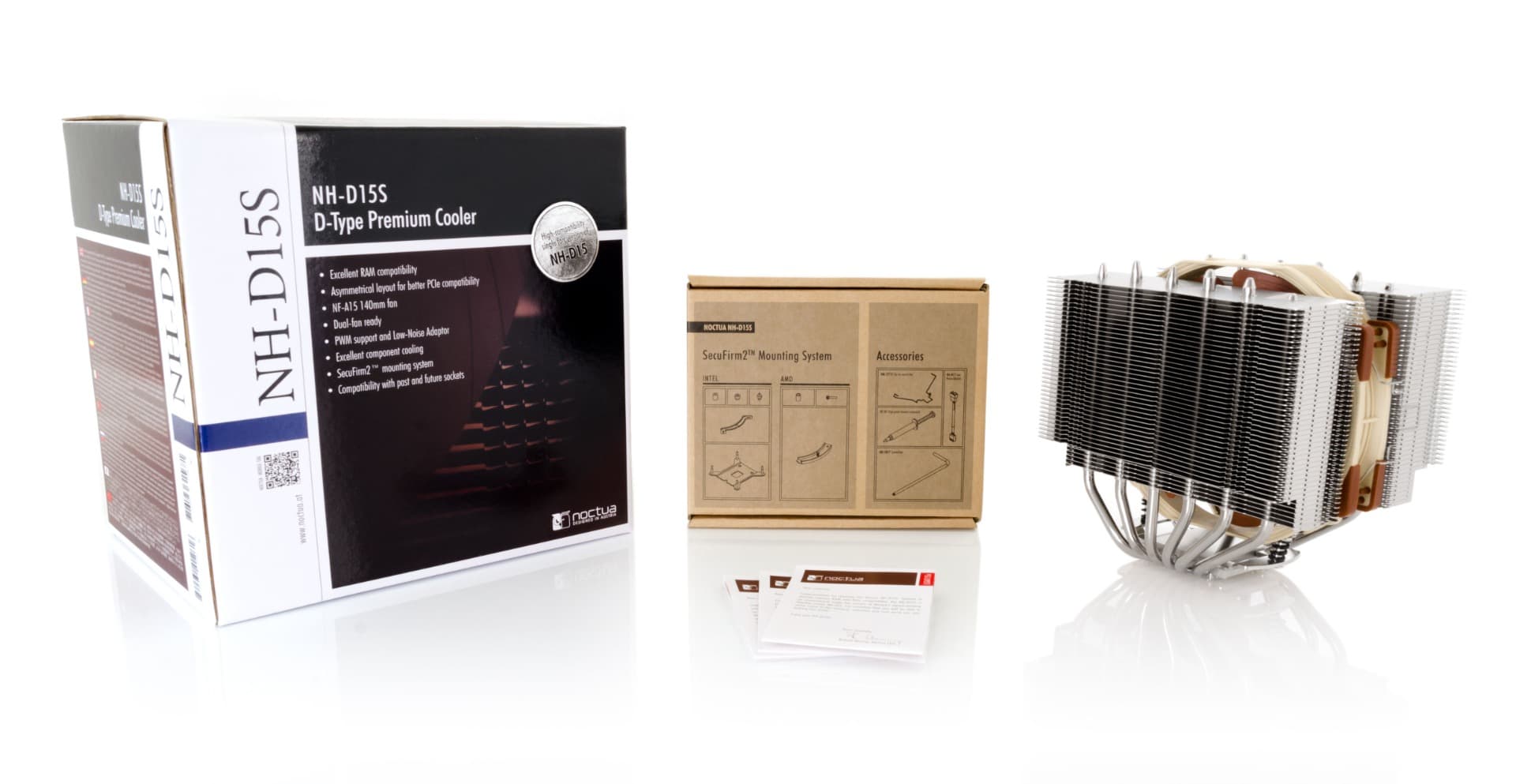 Noctua Noctua NH-D15S D-Type Premium Dual-Tower CPU Cooler with NF-A15 PWM 140mm Fan, Dual-fan ready,  SecuFirm2 mounting system, Excellent RAM compatibility,  | NH-D15S - product view 3 of 5