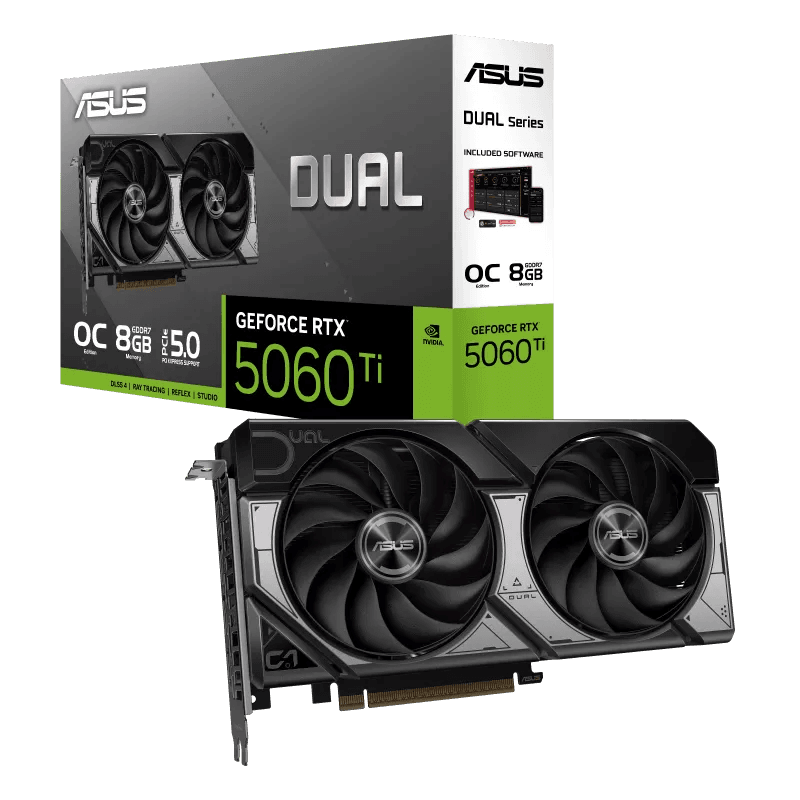 Asus ASUS Triple Element Gaming Bundle, Dual RTX 5060 Ti OC 8GB GDDR7 + TUF 750W Bronze PSU + Prime LC 240 ARGB AIO Liquid Cooler Black - product view 2 of 4