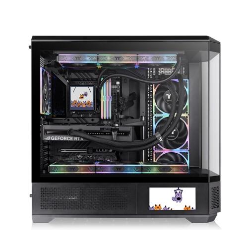Thermaltake Thermaltake View 600 TG Black Full Tower E-ATX case, up to ten 120/140mm fans & 360mm/420mm radiators, built-in GPU bracket, Compatible Hidden-connector Motherboards | CA-11H-00F1WN-00 - product view 2 of 6