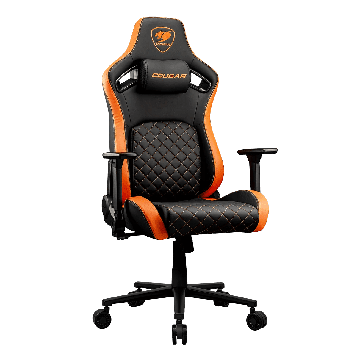 Cougar Defensor Gaming Chair, Hyper-Dura Surface, PushBack Advanced Lumbar Support, 4D Folding Armrests, 155° Reclining, Piston Lift Height Adjustment, Class 4 Gas Lift, Black | 3MDFLORB.0001