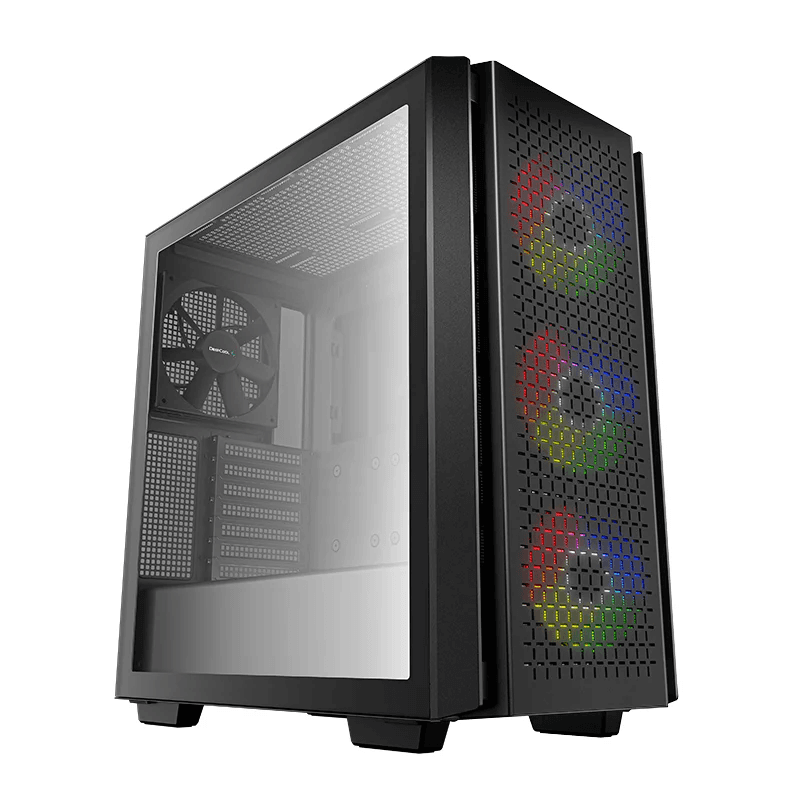DeepCool CG560 Mid-Tower Case, ABS+SPCC+Tempered Glass, 5x Drive Bays, 7x Expansion Slots, Motherboard Support Upto E-ATX, Black | R-CG560-BKAAE4-G-1 – Buy Online