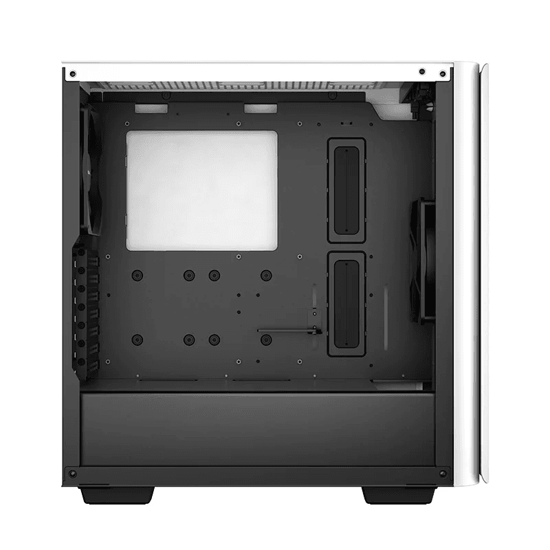 DEEPCOOL DeepCool CK500 Mid-Tower Case, 2x Pre Installed Fans, 4x Drive Bays, 7x Expansion Slots, ABS+SPCC+Tempered Glass, Balanced airflow and noise performance, White | R-CK500-WHNNE2-G-1 - product view 2 of 6