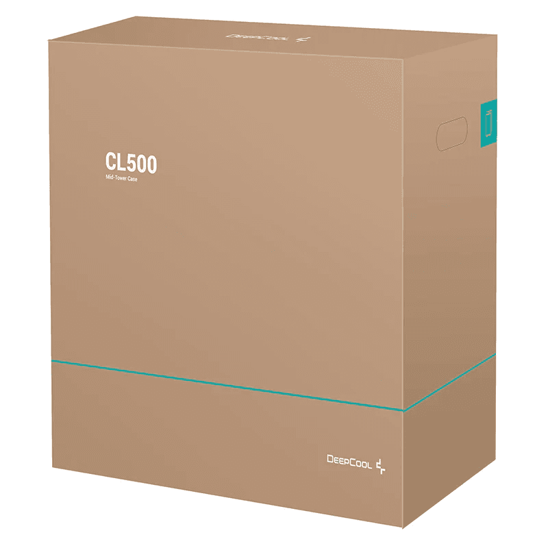 DEEPCOOL DeepCool CL500 ADD-RGB 4F Mid-Tower ATX Case, Magnetic Side Panel with Tempered Glass with 120mm 4 A-RGB Fans, 5x Drive Bays, 7x Expansion Slots, Motherboard Supports Up to ATX, Black & Gray | R-CL500-BKNMA4N-A-1 - product view 3 of 6