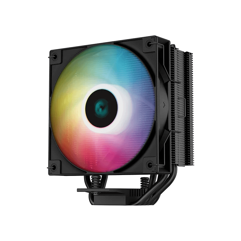 DeepCool AG400 BK ARGB Single Tower 120mm CPU Cooler, 2000 RPM Fan Speed, 75.89 CFM Airflow, ARGB LED, 3.36W Power, ???31.6 dB(A) Fan Noise, LGA1700/1200/AM5/AM4 Black |  R-AG400-BKANMC-G-2