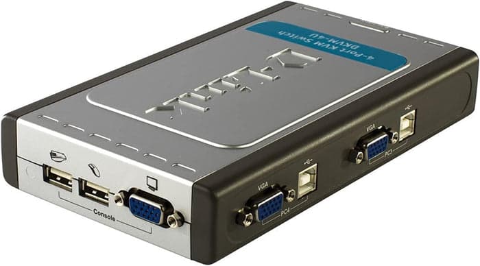 D-link D-Link DKVM-4U 4-Port USB KVM Switch, Allows Control of 4 USB Style PCs From Single Keyboard, Mouse & Monitor, Supports Video Resolution 2048 x 1536 (Bandwidth Up to 400MHz), Auto Scan Mode, No Driver Required  | IKVM4UME - product view 2 of 4