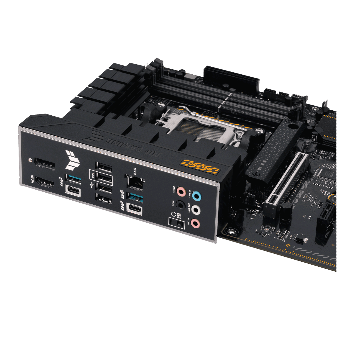 Asus ASUS TUF GAMING B650-PLUS ATX Motherboard, AM5 Socket, AMD B650 Chipset, Realtek 2.5Gb Ethernet, 4 xDIMM DDR5 Memory 128GB Max, 1x PCIe 4.0/3.0 x16, 4x SATA 6Gb/M.2, 1HDMI/DP | 90MB1BY0-M0EAY0 - product view 2 of 8
