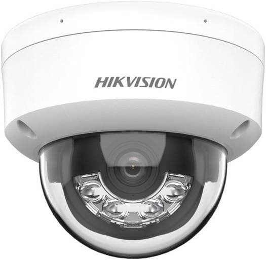 HIKVISION Hikvision 2 MP Smart Hybrid Light Fixed Dome Network Camera, 2.8mm Lens, H.265+ Compression, Built-in Mic, Up to 30M IR Range, Built-in Mic, IP67 Water & Dust Resistant, White | DS-2CD1123G2-LIU - product view 2 of 3