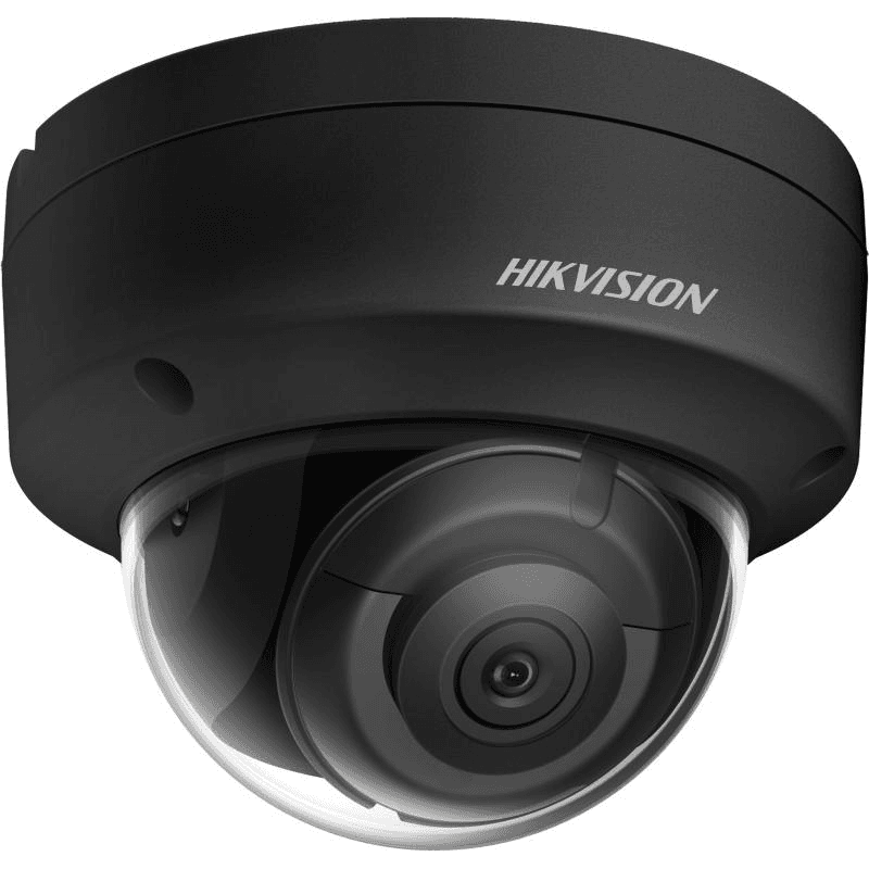 HIKVISION Hikvision DS-2CD2143G2-IU BLACK 4 MP AcuSense Fixed Dome Black Network Camera, High quality imaging with 4 MP resolution, 1/3" Progressive Scan CMOS, 120 dB WDR technology, H.265+, IP67 & IK10, Up to 30 m, AI Deep learning - product view 2 of 3