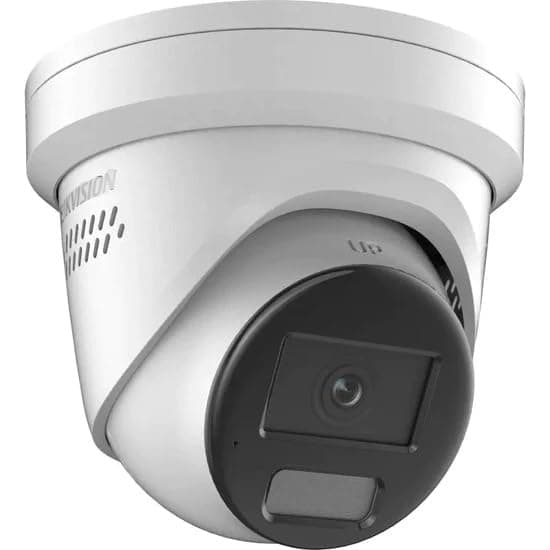 Hikvision DS-2CD2347G2H-LISU/SL 4 MP Smart Hybrid Light with ColorVu Fixed Turret Network Camera, 130 dB WDR, H.265+ Compression, Deep Learning Human & Vehicle Classification, Two-Way Audio, Active Strobe Light & Audio Alarm, Up To 512GB SD Card Support