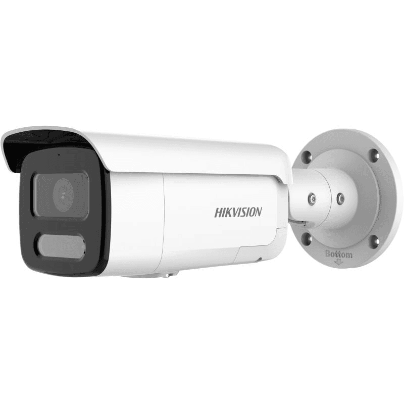 HIKVISION Hikvision DS-2CD2T47G2-LSU/SL 4 MP ColorVu Strobe Light and Audible Warning Fixed Bullet Network Camera,  1/1.8" Progressive Scan CMOS, Focus on human and vehicle targets classification, H.265+, Built-in two-way audio, IP67 - product view 3 of 3