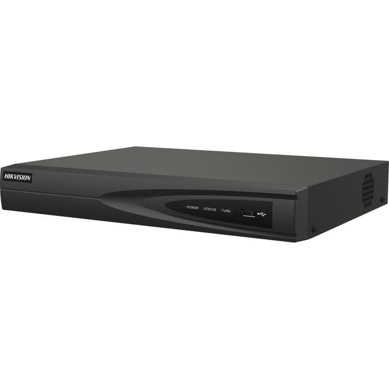 Hikvision DS-7608NI-K1/8P 8-ch 1U 8 PoE 4K NVR, Up to 8-ch IP camera inputs, Up to 80 Mbps incoming bandwidth, Human/Vehicle Analysis