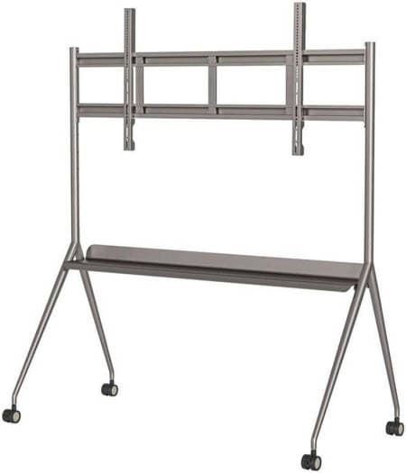 HIKVISION Hikvision DS-D5ABKY2-S Mobile Monitor Stand for Interactive Screen, High Quality Cold Rolled Steel Construction, Compatible Up to 55/65/75" Screens, Max Load 85kg, Silver-Gray | DS-D5ABKY2-S - product view 2 of 2